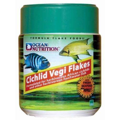 Cichlid Vegi Flakes Foods (156grs)